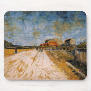Alfombrilla De Ratón Camino de Vincent van Gogh junto a las murallas de