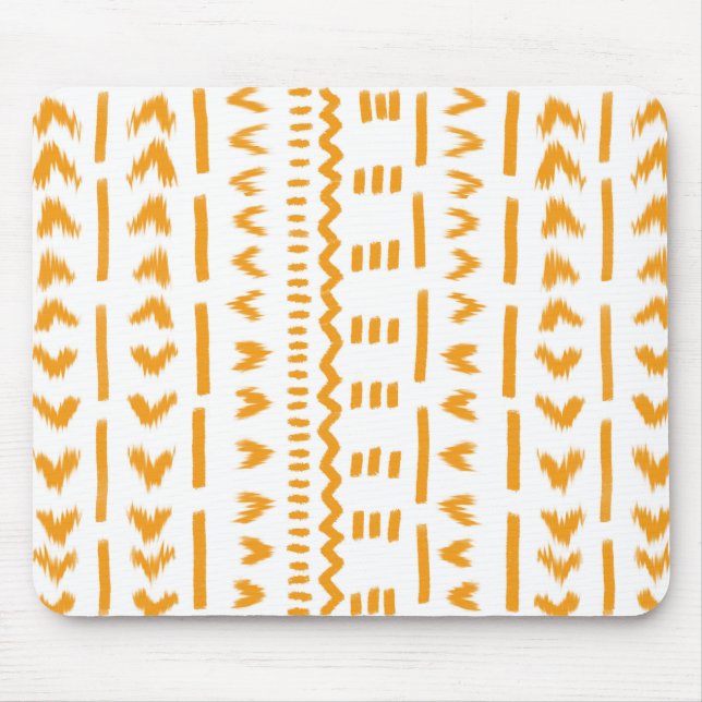 Alfombrilla De Ratón Caminos De Sombra De Sol Patrón Africano En Blanco (Frente)