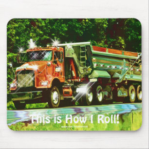 Alfombrilla De Ratón Camión grande de carga roja para niños y camionero