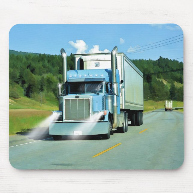 Alfombrilla De Ratón Camión grande y arte en la autopista para los aman (Frente)
