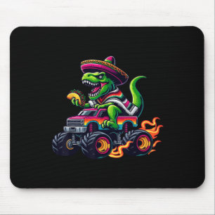 Alfombrilla De Ratón Camión Monster Dinosaur Taco Sombrero Niños Cin