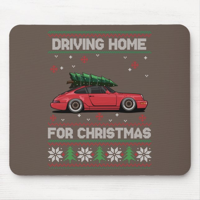 Alfombrilla De Ratón Camión Oldtimer de Árbol de Navidad Xmas de sudade (Frente)