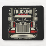 Alfombrilla De Ratón Camión personalizado 18 Camión RIG para ruedas<br><div class="desc">Personalizado 18 Wheeler Trucker Big Rig Semi Truck Trucking Company Diseño - Personalizar con su nombre y texto Personalizado!</div>