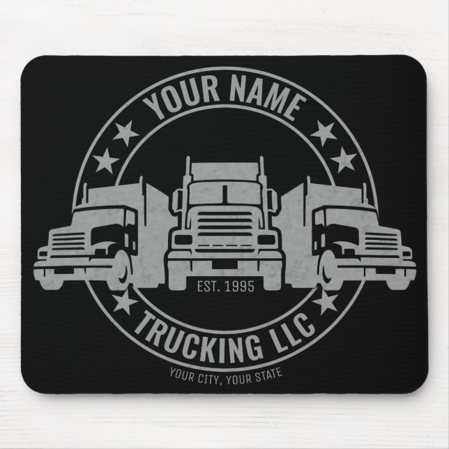 Alfombrilla De Ratón Camión Personalizado Big Rig Semi Camión (Frente)