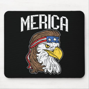 Alfombrilla De Ratón Camisa America Eagle Mullet 4 De Julio Redneck