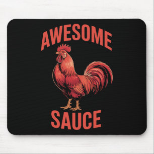 Alfombrilla De Ratón Camisa Awesome Sauce Rooster Humor Divertido de Po