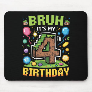 Alfombrilla De Ratón Camisa de cumpleaños Bruh es mi cuarto video de cu
