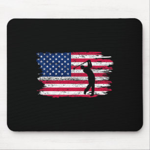 Alfombrilla De Ratón Camisa de golf de bandera americana 4 de julio gol