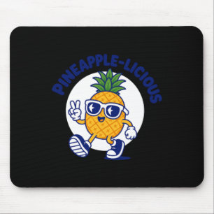 Alfombrilla De Ratón Camisa Divertida de Piña Fruta Tropical de Dibujos
