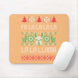 Alfombrilla De Ratón Camisa Fa La Llama - Suéter Llam, Navidades feos