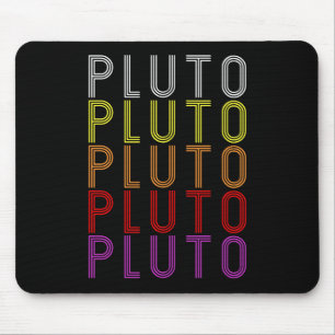 Alfombrilla De Ratón Camiseta Astronomía Retro Vintage Planeta Plutón