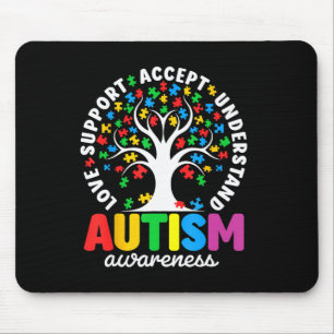 Alfombrilla De Ratón Camiseta Autismo Amor Aceptar Apoyo Autista Autism