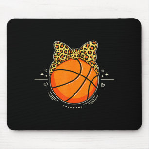 Alfombrilla De Ratón Camiseta Baloncesto Leopardo Guepardo Lazo Femenin
