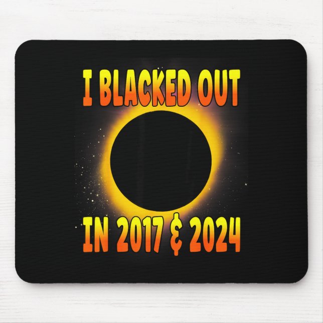 Alfombrilla De Ratón Camiseta Blacked Out 2017 Eclipse Total Solar (Frente)
