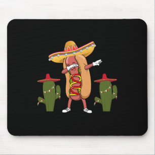 Alfombrilla De Ratón Camiseta Cinco De Mayo Perro Caliente Cactus Baila