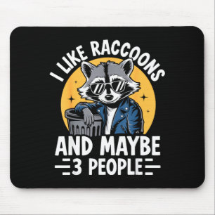 Alfombrilla De Ratón Camiseta Cool Raccoon Para Hombres Mujeres Niños M