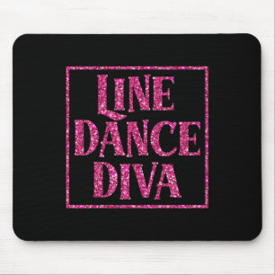 Alfombrilla De Ratón Camiseta Cute Line Dance Diva Para Regalo De Baila