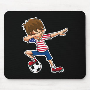 Alfombrilla De Ratón Camiseta Dabbing Fútbol Chico Usa Estados Unidos C