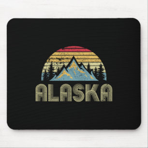 Alfombrilla De Ratón Camiseta de Alaska - Montañas Retro Vintage Natura