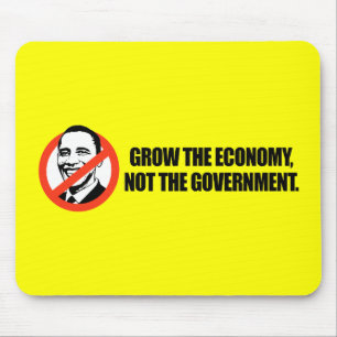 Alfombrilla De Ratón Camiseta de Anti-Obama - crezca la economía