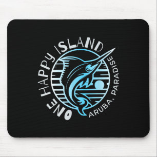 Alfombrilla De Ratón Camiseta de Aruba de Una Isla Feliz Pez Vela Pesca