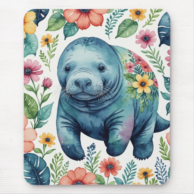 Alfombrilla De Ratón Camiseta de bebé de Manatee (Frente)