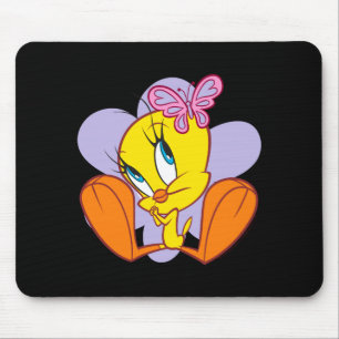 Alfombrilla De Ratón Camiseta de bebé Tweety y mariposa 