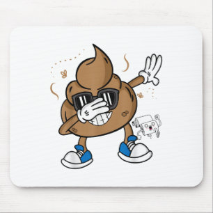 Alfombrilla De Ratón Camiseta de Caca Danzarina Linda - Emoticono Diver