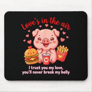 Alfombrilla De Ratón Camiseta De Cerdo Kawaii De Hamburguesa De Cerdo L