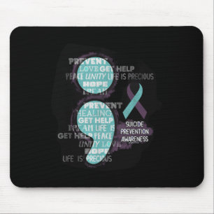 Alfombrilla De Ratón Camiseta de Conciencia del Suicidio Prevención del