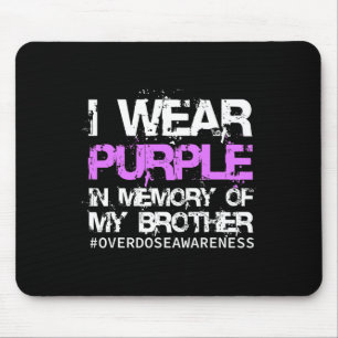 Alfombrilla De Ratón Camiseta de Conciencia I Llevo Morado En Memoria D