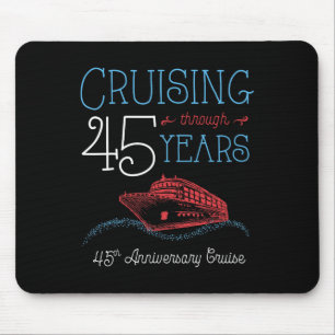 Alfombrilla De Ratón Camiseta de crucero de aniversario número 45 para 
