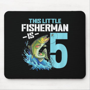 Alfombrilla De Ratón Camiseta de cumpleaños de pesca para niños de 5 añ