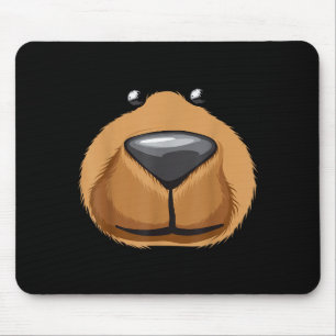 Alfombrilla De Ratón Camiseta De Disfraz De Cara De Oso Lindo Funny Hal