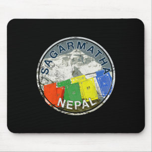 Alfombrilla De Ratón Camiseta de escalada vintage Sagarmatha Nepal Mont