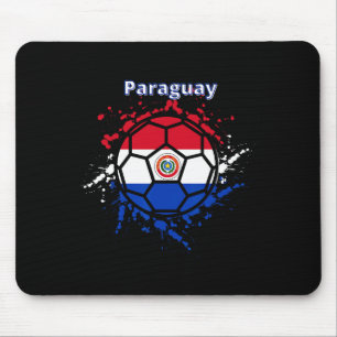 Alfombrilla De Ratón Camiseta de fanático de fútbol bandera de Paraguay