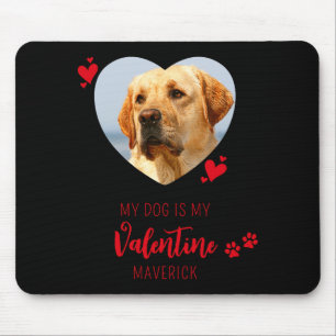 Alfombrilla De Ratón Camiseta de foto de mascota con corazón personaliz