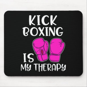 Alfombrilla De Ratón Camiseta de Kickboxing para Mujeres es Mi Terapia