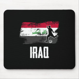 Alfombrilla De Ratón Camiseta de la bandera de Irak equipo de fútbol ir