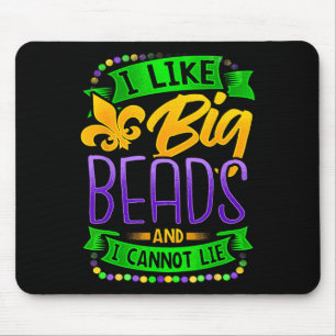 Alfombrilla De Ratón Camiseta de Mardi Gras Me gustan los collares gran