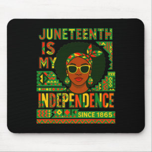 Alfombrilla De Ratón Camiseta de mujeres negras Juneteenth es mi indepe