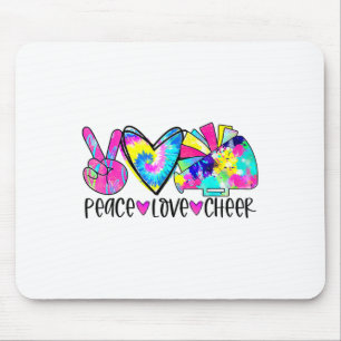 Alfombrilla De Ratón Camiseta de Paz Amor Alegría Tie Dye Porristas Ale