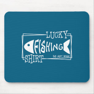 Alfombrilla De Ratón Camiseta de pesca con suerte, divertidos dichos pe