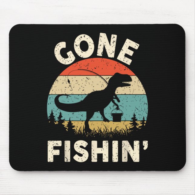 Alfombrilla De Ratón Camiseta de pesca divertida hombres mujeres niños  (Frente)