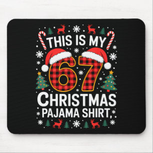 Alfombrilla De Ratón Camiseta de pijama de Navidad 67 divertida meme Se
