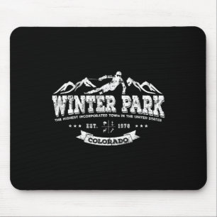 Alfombrilla De Ratón Camiseta de Pueblo de Esquí de Winter Park para Es