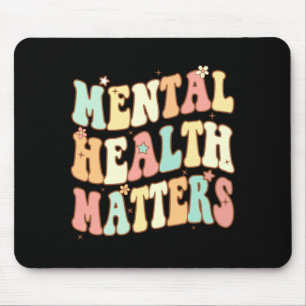 Alfombrilla De Ratón Camiseta de salud mental groovy para hombres, fin