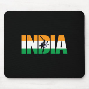 Alfombrilla De Ratón Camiseta de seguidores de críquet de la India Jers