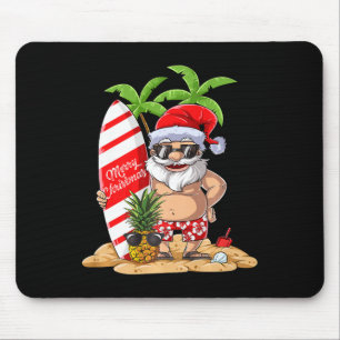 Alfombrilla De Ratón Camiseta de surf hawaiano de Santa Navidad Verano