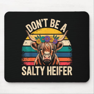 Alfombrilla De Ratón Camiseta de Vaca de las Tierras Altas Divertida pa